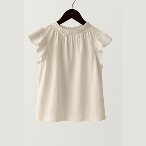 GAP White Flutter Sleeve Blouse